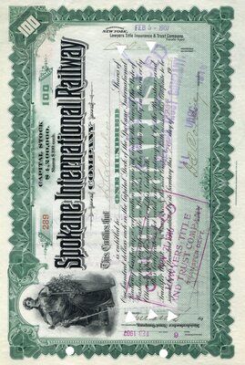 D. C. Carbine(?) was the owner of one hundred shares. This certificate was marked as This certificate was marked as This was marked as cancelled.