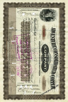 Charles Head & Co was the owner of five shares. Cancelled.