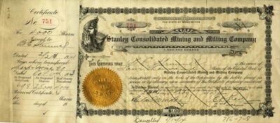 B. E. Himmel(?) was the owner of four thousand shares. This certificate was marked as This certificate was marked as This was marked as cancelled.