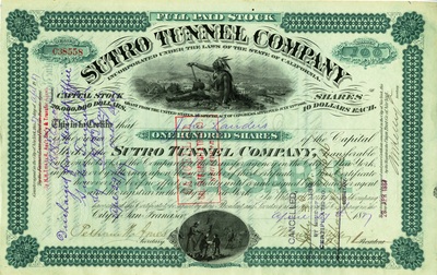 John Lauders was the owner of one hundred shares. This certificate was marked as This was marked as cancelled.