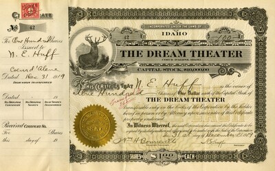 N.E. Huff was the owner of one hundred shares.