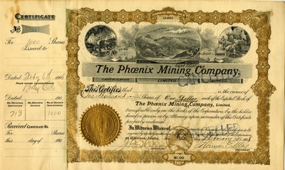 ??? was the owner of one thousand shares. This certificate was marked as This was marked as cancelled.