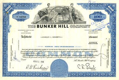 Charles L. Bosworth was the owner of one hundred shares. This certificate was marked as This was marked as cancelled.