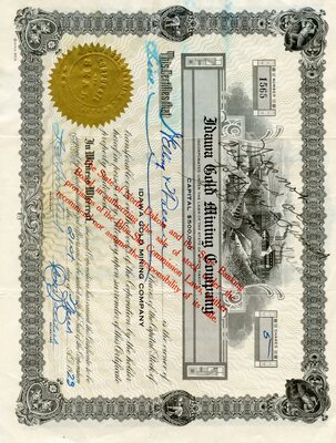 Nelling Wallance (?) was the owner of five shares.