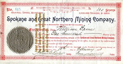 William Baines was the owner of one hundred shares.