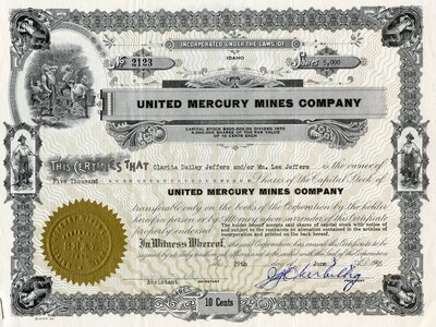 Clarita Dailey Jeffers, Wm. Lee Jeffers was the owner of five thousand shares.