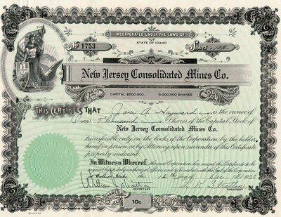 Jam A. Hayward was the owner of one thousand shares.