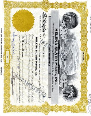 Kray & Co. was the owner of two hundred ten shares. This certificate was marked as This was marked as cancelled.