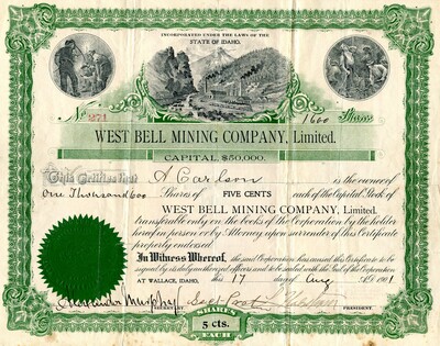 A. Carlson was the owner of one thousand six hundred shares.