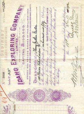 Henry Nathan Newton was the owner of one hundred fifty shares.