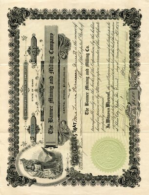 Mrs. Laura Harning Barrett (?) was the owner of twenty-five shares.