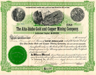 Andrew D. Srilz (?) was the owner of five hundred shares.