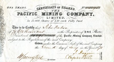 Peter Matson was the owner of one share.