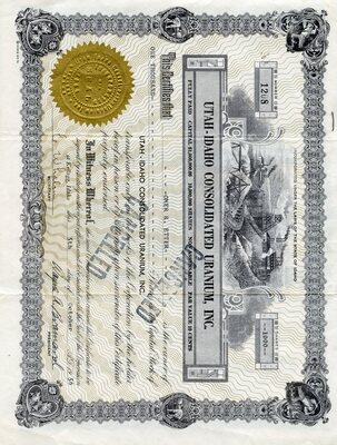 Omer R. Etter was the owner of one thousand shares. This was marked as cancelled.