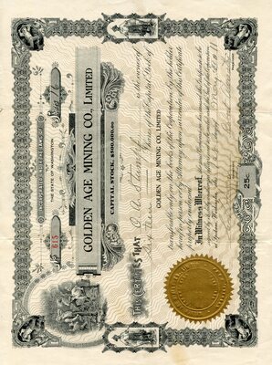 C. A. Stumpf (?) was the owner of sixteen shares.