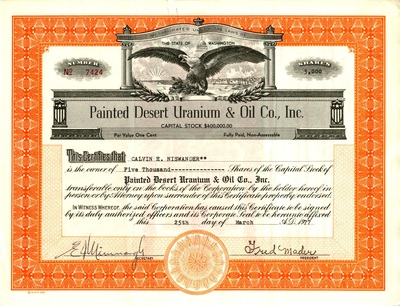 Calvin E. Niswander was the owner of five thousand shares.