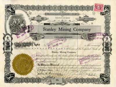 D. H. Ferry was the owner of one thousand shares. Received.