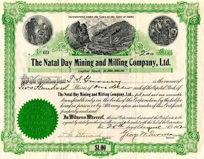 T. S. Gurney (?) was the owner of two hundred shares.