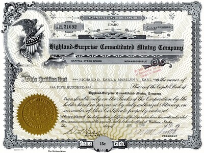 Richard D. Earl and Marilyn V. Earl were the owners of five hundred shares.