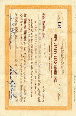 M. A. Cleek was the owner of six thousand shares.