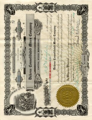 C. F. Chafin was the owner of five hundred shares.