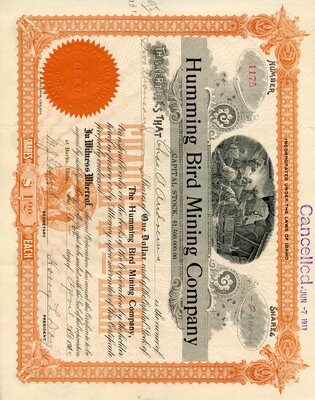 Chas A. Andrews was the owner of two thousand shares. Cancelled.