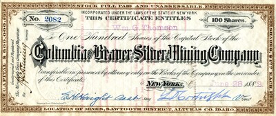 Wm. G. Thomson was the owner of one hundred shares.