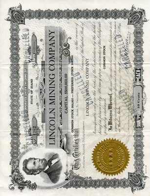 James B.Kennedy was the owner of three hundred thirty-three shares. Cancelled.