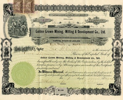 Geo B. Greenhow was the owner of one thousand shares.