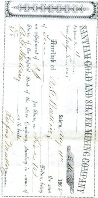 A. G. Malling (?) was the owner of ten shares.