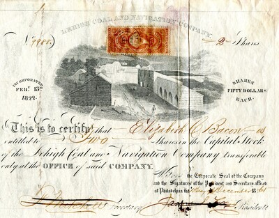 Elizabeth C. Bacon was the owner of two shares.