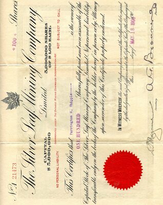 Farrington H. Whipple was the owner of one hundred shares.