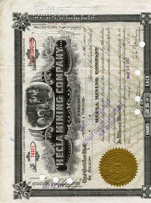 Hutchins & Parkinson was the owner of one hundred shares. Cancelled.