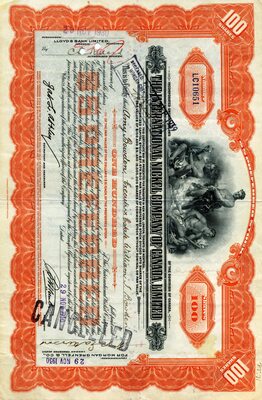 Amy Bowden, Executrix Estate William J. Bowden was the owner of one hundred shares. Cancelled.