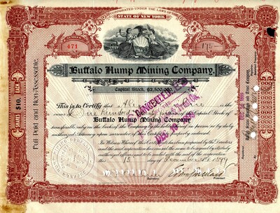 Alex Milne was the owner of one hundred forty-five shares. Cancelled.