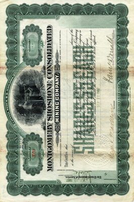 Blank shares certificate.