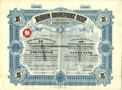 This certificate certifies that the holder owned twenty-five shares. Cancelled.