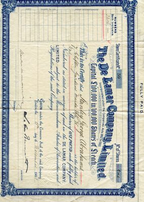 Stanley George Abrahams was the owner of one share.