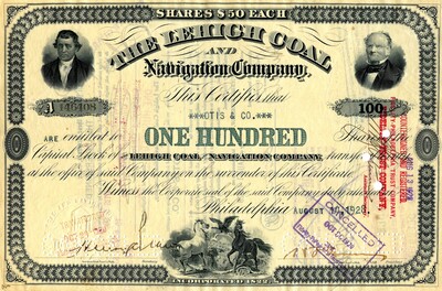 Otis & Co. was the owner of one hundred shares. Cancelled.