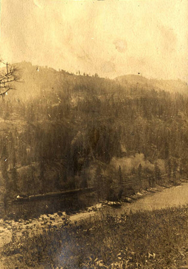 The photo caption reads: 'N. P. Ry. Co.'s Official's Special near Kooskie, Ida July 1904.'