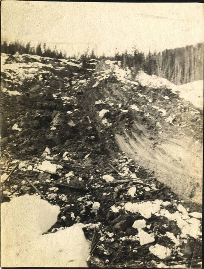 Late spring mudslide that blocked Monumental Creek and flooded the town of Roosevelt.