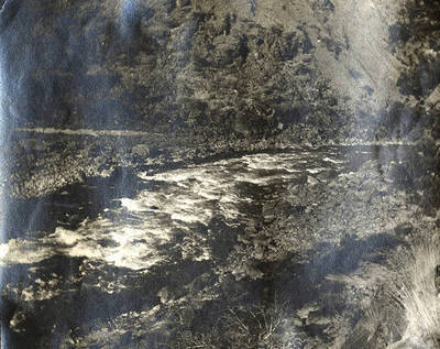 View of rapids near a bend.