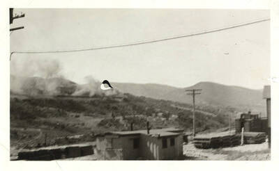 A scenic view from a moving train nearing Kooskia, Idaho.