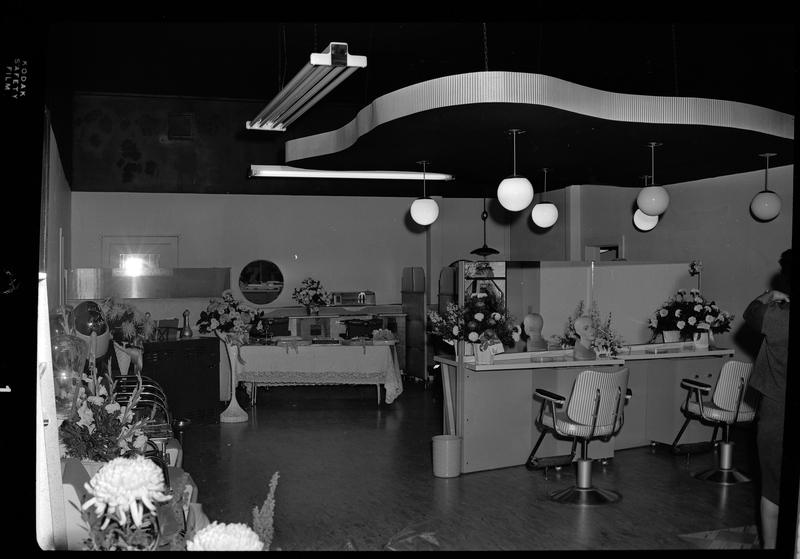 Photo of the interior of Beauty Marte during its store opening. The photo shows some workstations and other hair styling products.