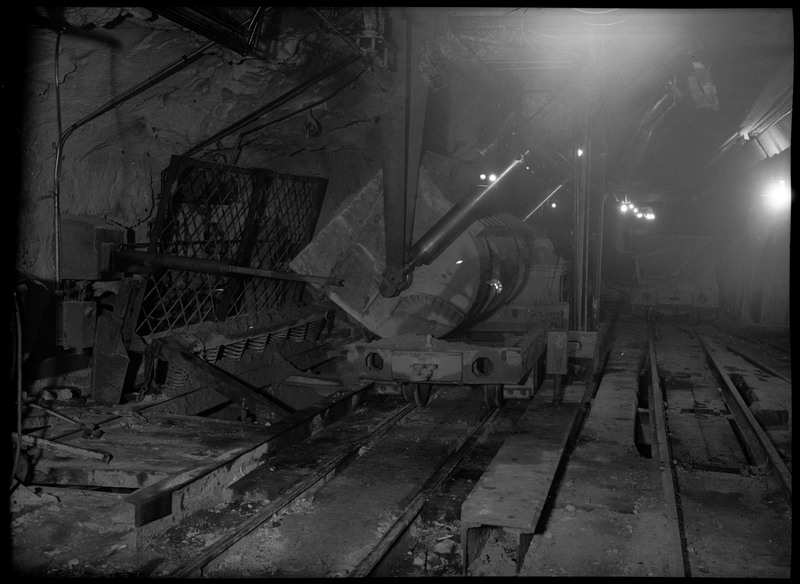 An unidentified piece of equipment/machinery in the underground facilities at Hecla Mine.