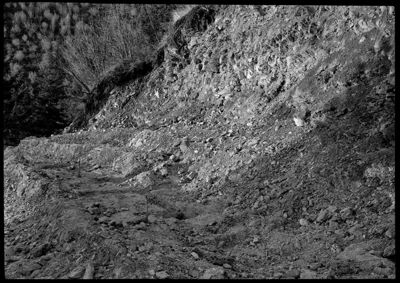 Image of the dirt and rock ground at the Greenough Operation at Lucky Friday Mine.