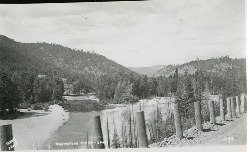 Postcard depicting the North Fork of the Coeur d'Alene River.