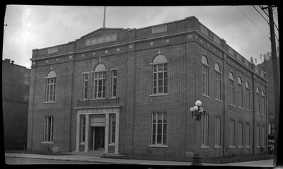 Photo of the Benevolent and Protective Order of Elks building in what is likely Wallace, Idaho.