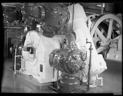 Image of the compressor in the hoist room within Galena Mine in Wallace, Idaho.