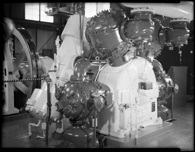Image of the compressor in the hoist room within Galena Mine in Wallace, Idaho.